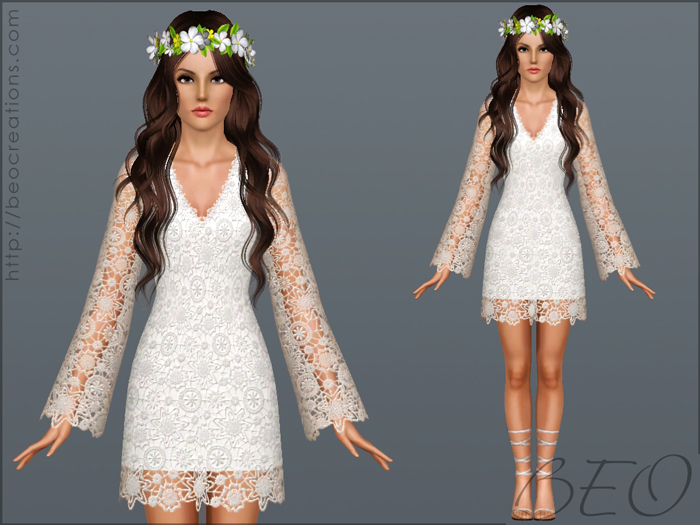 Wedding dress 29 for Sims 3 by BEO (1)